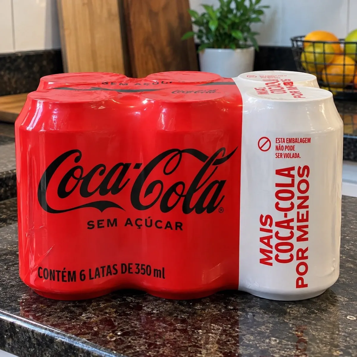 Pack de Coca-Cola sem Açúcar 350Ml 6 unidades