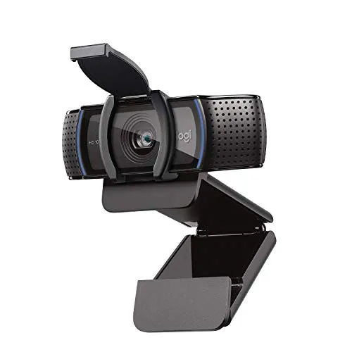 Webcam Full HD Logitech C920s 1080p/30fps com Microfone e Tampa de Privacidade - Preto