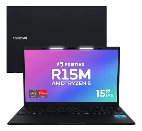 Notebook Positivo Vision R15M AMD Ryzen 5-5625U 8GB RAM 256GB SSD Tela 15” FHD IPS