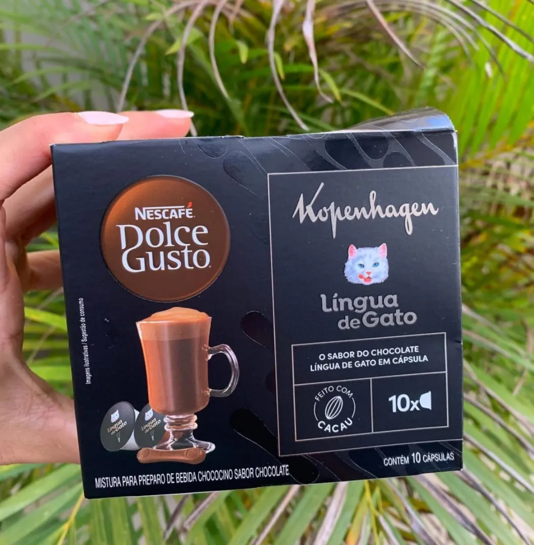 Achocolatado em Cápsula Nescafé Dolce Gusto Kopenhagen Língua de Gato 10 cápsulas