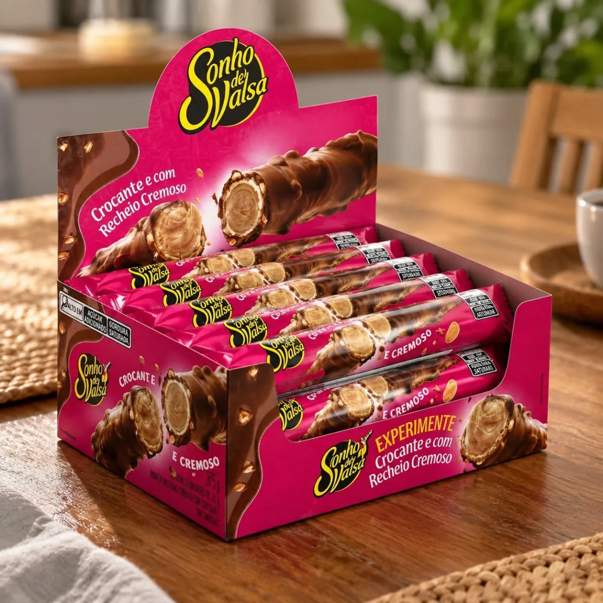 Stick Wafer Recheado Sonho de Valsa 15 unidades