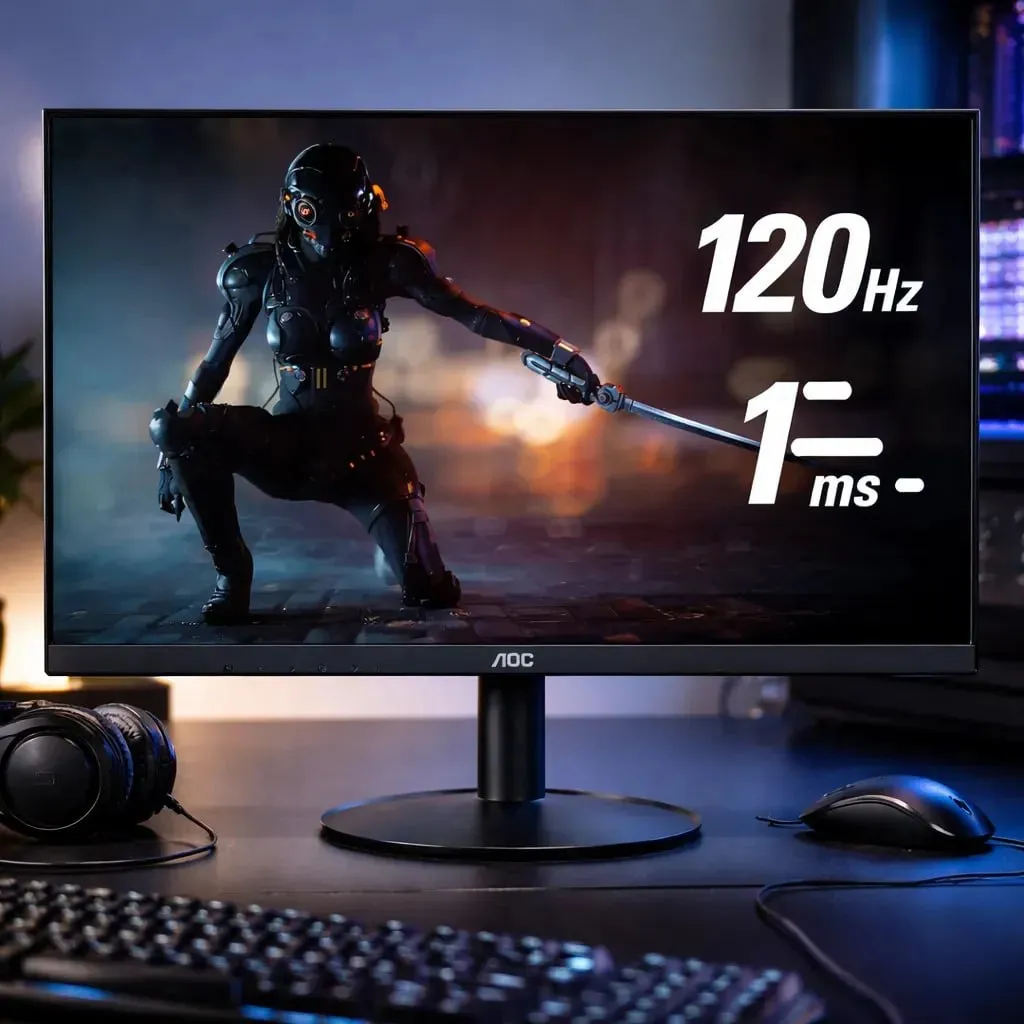 Monitor Gamer AOC Série B30 21.5 Full HD 120Hz 1ms 22B30HM23 Preto