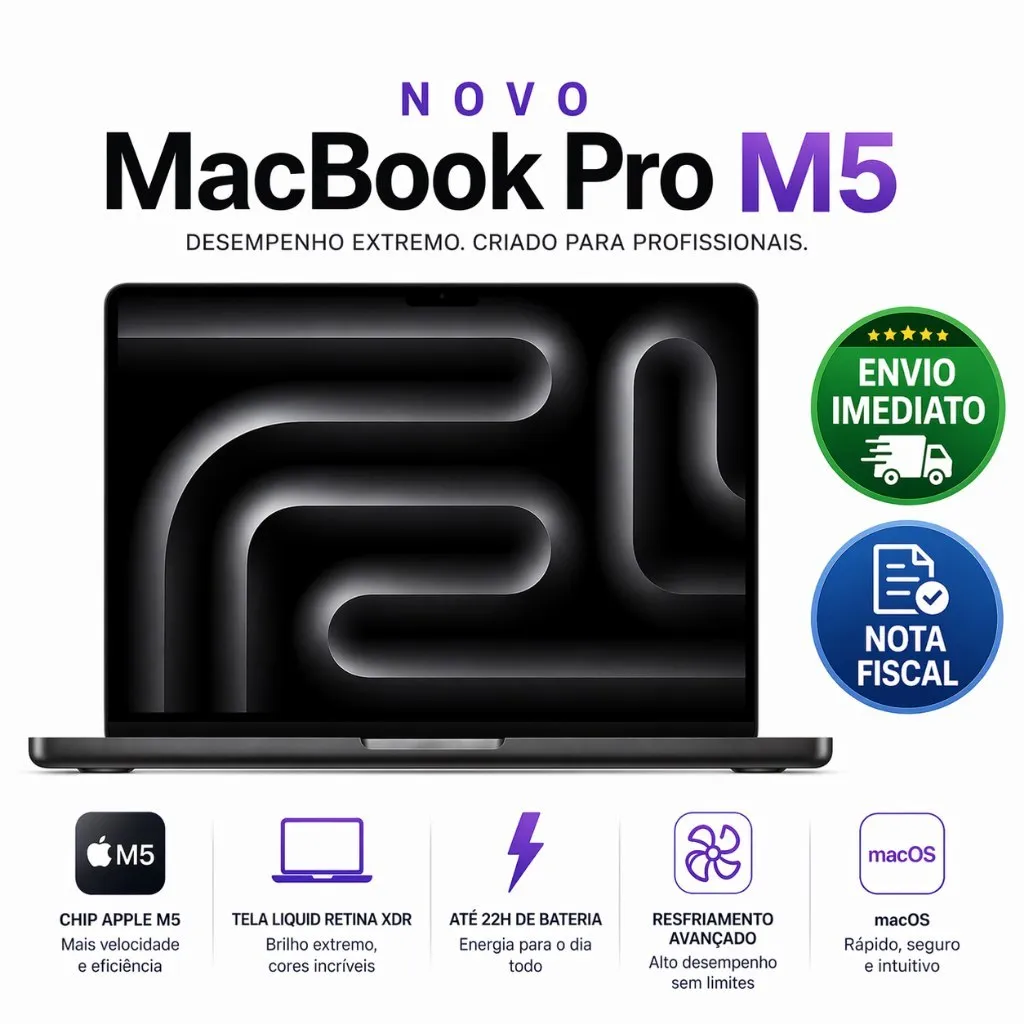 Apple MacBook Pro 14" Processador M5 1TB SSD 2026
