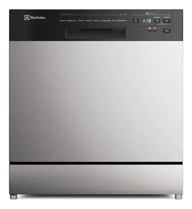 Lava Louca Electrolux 8 Servicos Inox Com Programa Lava Seca 50 Minutos Ls08e Display Digital