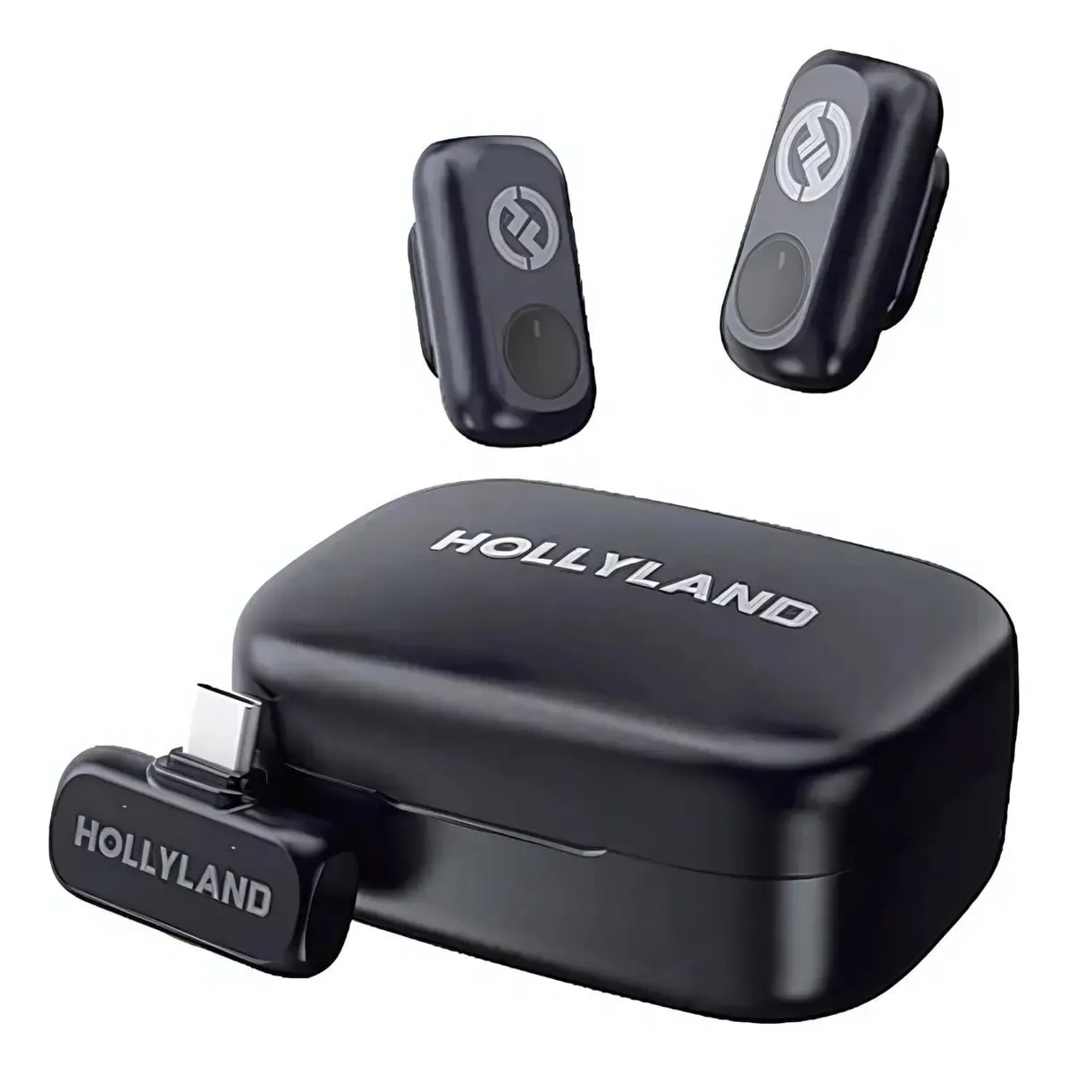Microfone Hollyland Lark A1 Duo Usb C Cor Preto