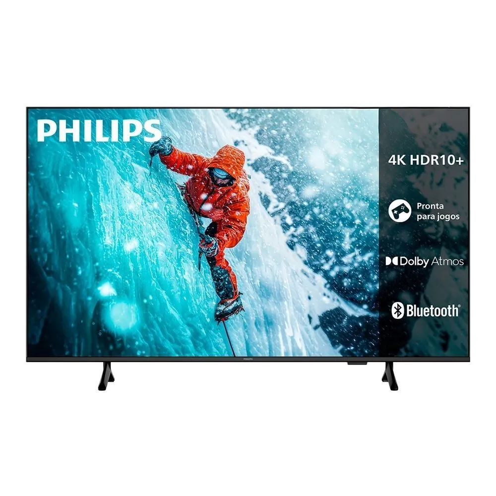 Smart TV 50" DLED Philips 50PUG7300/78 - Bluetooth 5.0, 3 HDMI + 2 USB, 4K UHD, HDR10+