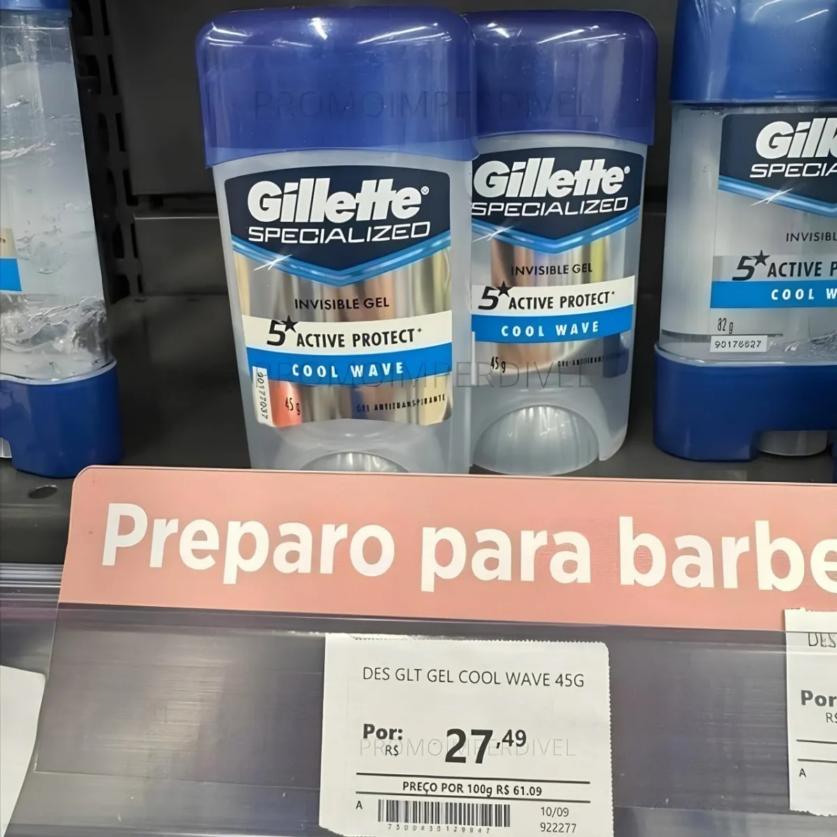 Gillette Desodorante Antitranspirante em Gel Cool Wave 45 g