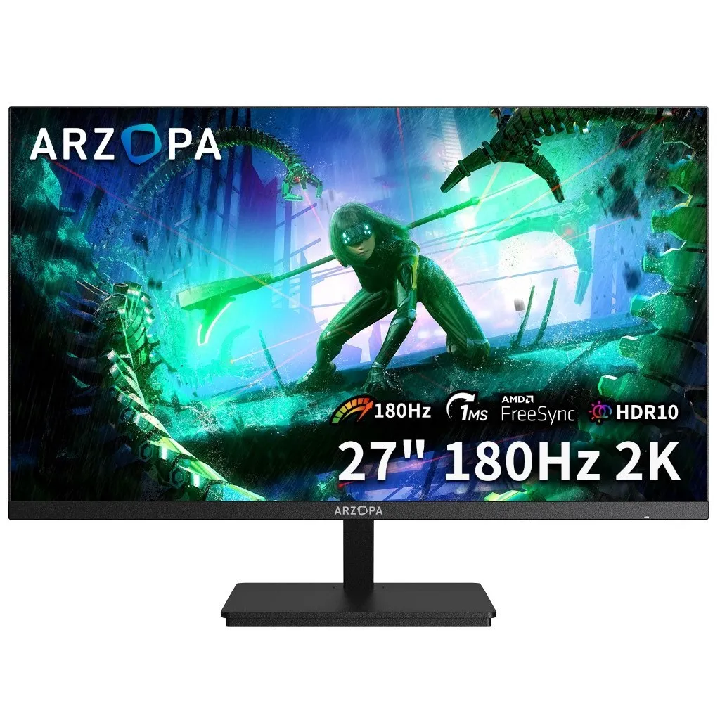 Monitor Gamer ARZOPA M1RC, 27" 2K QHD 180Hz IPS, 1ms, 115% sRGB, USB-C, HDMI, DP