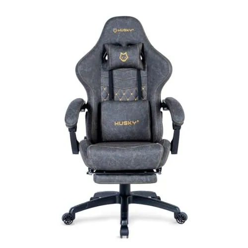 Cadeira Gamer Husky Tempest 700 HCG700CZ, Reclinável 150º, PU, Cinza