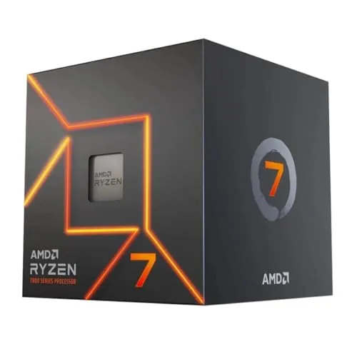 Processador AMD Ryzen 7 7700 Box (AM5, 8C/16T, 5.3GHz, Radeon Graphics, Cooler Wraith)