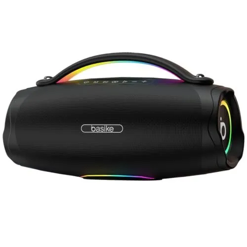 Caixa de Som Basike Boombox V98 Bluetooth 5.3 100W Portátil IPX6 RGB TWS