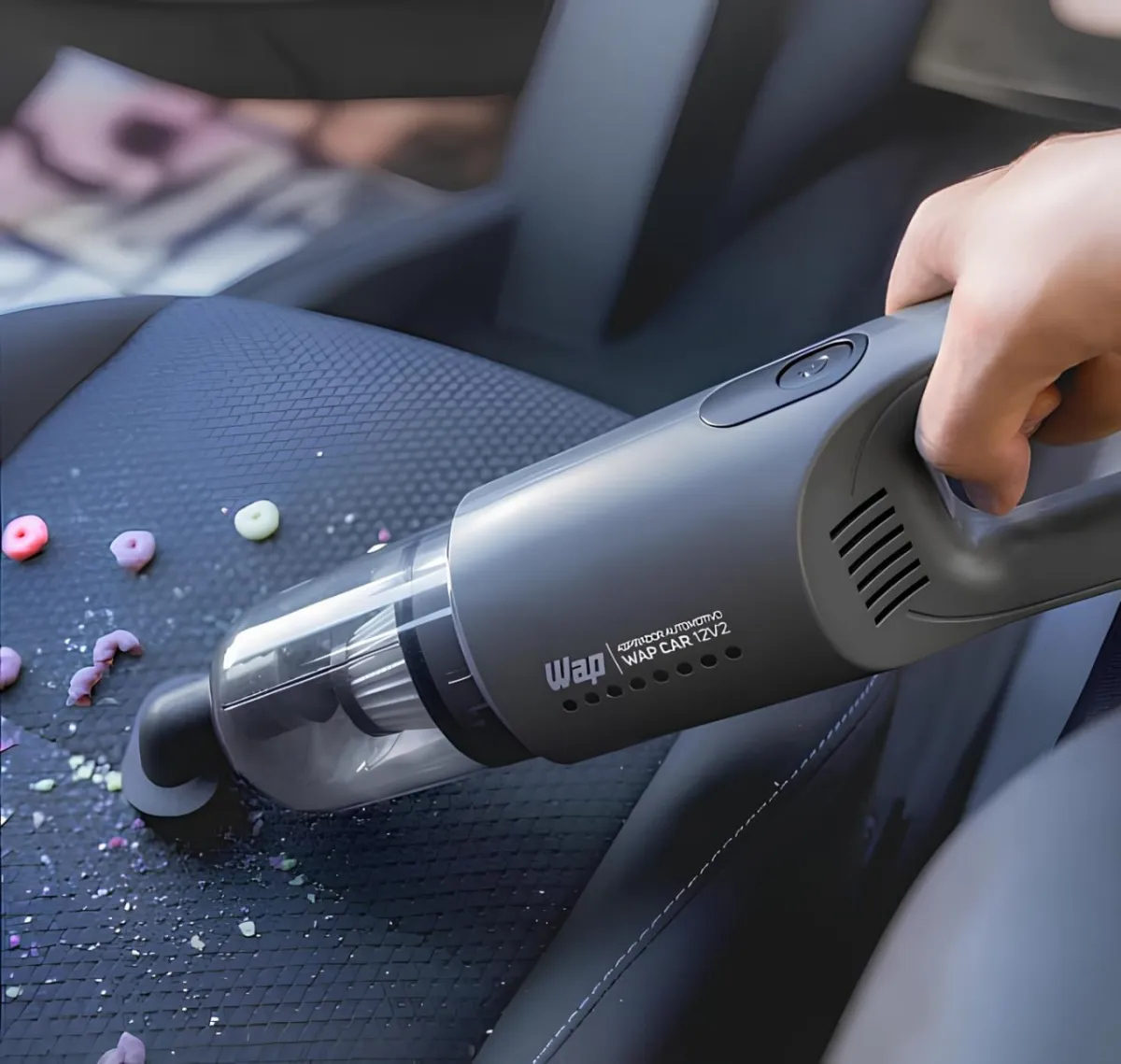 WAP Aspirador Automotivo Portátil 12V 420ML Sólido Filtro Hepa Cabo 3,7m CAR 12V3