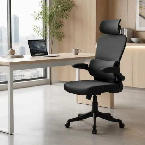 Cadeira de Escritório Laruno Almirante P600 Mesh Reclinável Preta 150kg