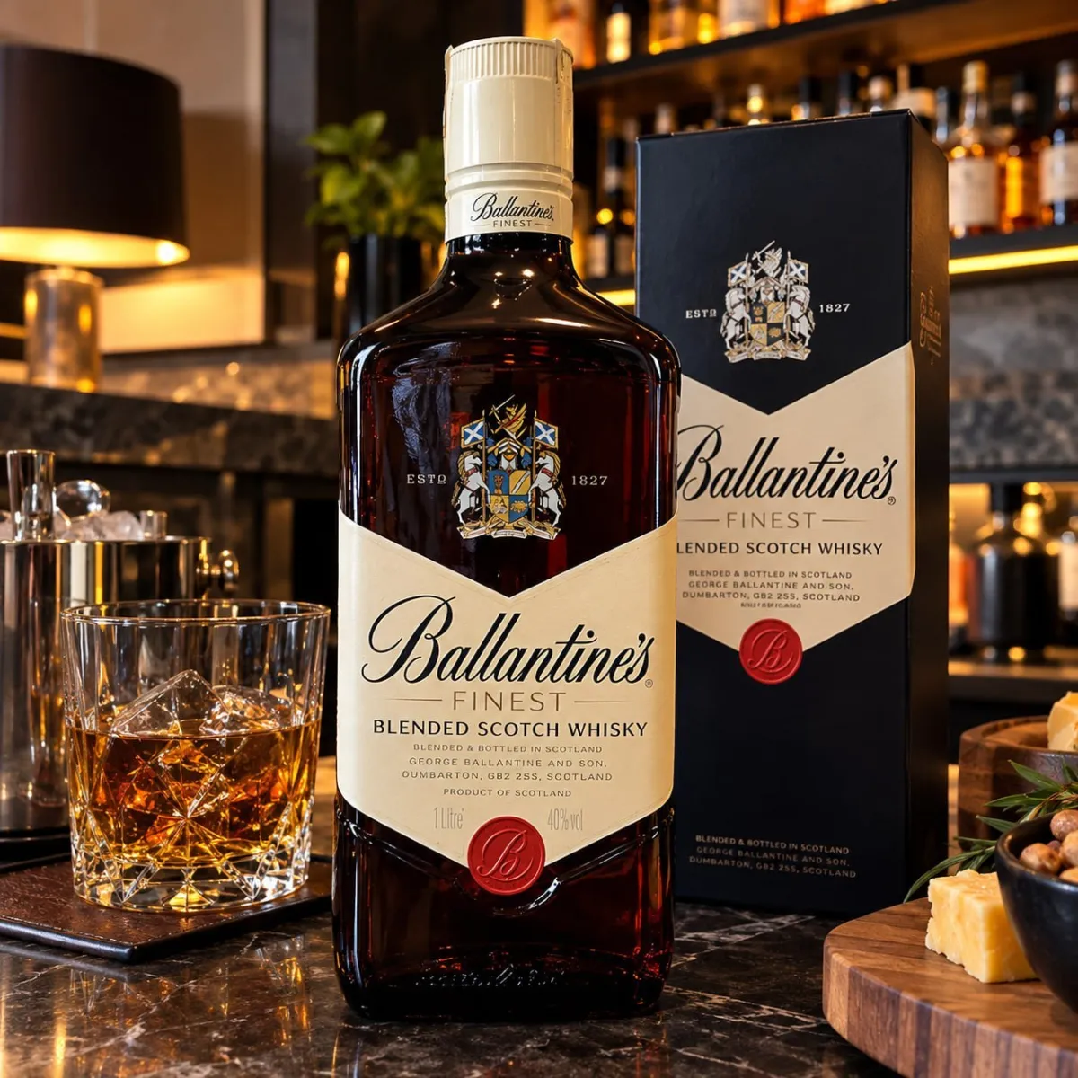 Whisky Ballantine's Blended Escocês, 1 Litro